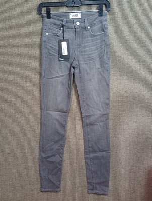 Paige Verdugo Ultra Skinny Women's Gray Mid Rise Flattering Fit Jeans Size 23