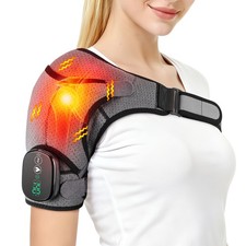 Electric Heated Shoulder Massager Brace with Vibration Massage Joint Pain Relief