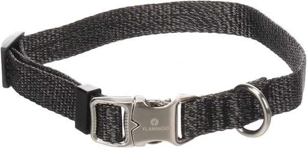 Halsband Hund - Flamingo Mago Baumwolle Dunkelgrau S | 30-45Cm X 15Mm X-image