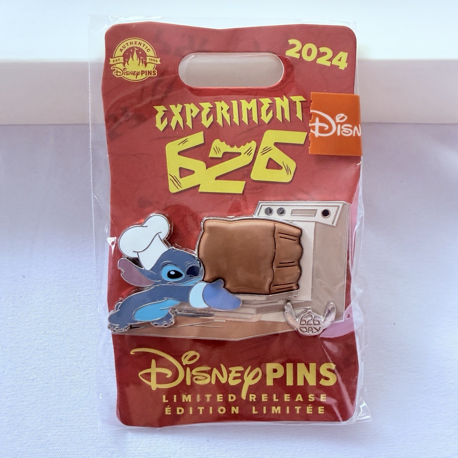 Disney Parks Stitch Pin 2024 Stitch 626 Day Baking Cake 3D Limited Release