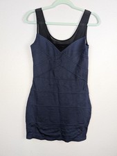 Express Dress Womens Small Mesh Panel Sleeveless Bodycon Cocktail Party