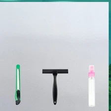 Frosted Glass Window Film with Tools,Reusable Window Privacy Film,Static Clin...