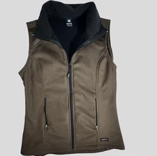 Kerrits Equestrian Riding Vest Women's M Brown Softshell Fleece Lining EUC