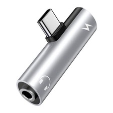 USB C to 3.5mm Headphone and Charger Adapter for iPhone 17 Pro Max Air Sliver