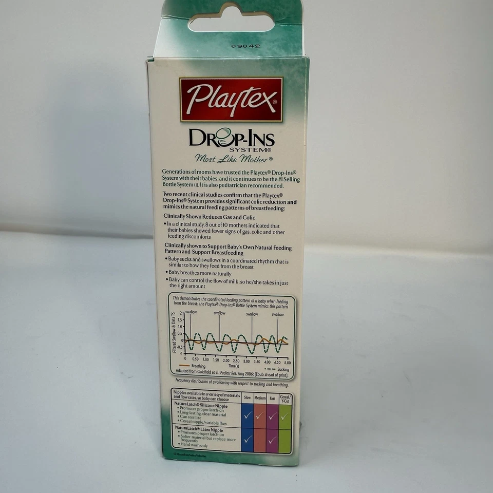 Botella Playtex Drop In De Colección Nueva en Caja Nivel 1 Niñera Rosa Foto 4 de 4