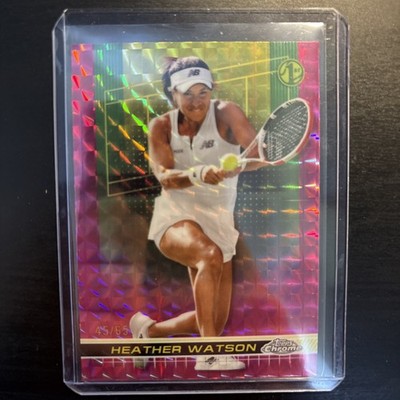 Heather Watson 2024 Topps Chrome #194 Pink Refractor 20/65 Great Britain