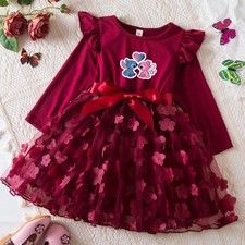Color: Fuchsia, Size: One Size, Height: 176 - Lilo Stitch Girl Baby Dresses Spri