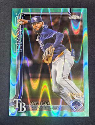 Topps Chrome 2025 Junior Caminero Tampa Bay Rays #USC109 Aqua /199
