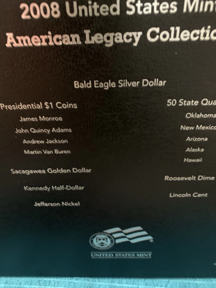 2008 US MINT AMERICAN LEGACY SET. 15 PROOF Coins in Display Case w/COA in OGP 💎 - Image 2 of 4