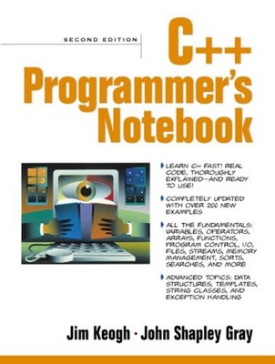 C++ Programmer's Notebook Paperback Jim, Gray, John S. Keogh