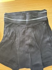 jockey mens cotton underwear boxer briefs Black Size M - 6 Pack