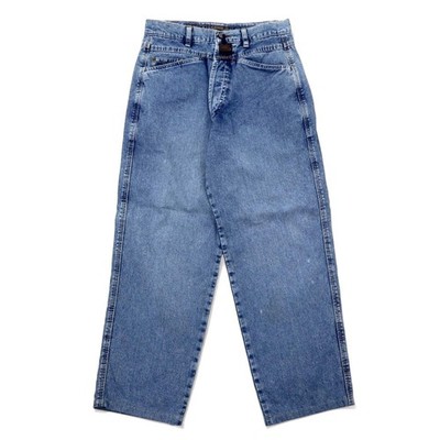 MARITHE FRANCOIS GIRBAUD Baggy Tapered Denim Pants S Blue Ice Wash