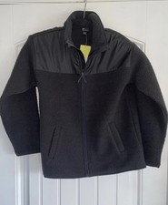 All in Motion Unisex Kids Sz 10/12 Black Zip Up Cozy Fleece Jacket NWT