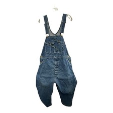 Key Imperial Men's 44x28 Denim Bib Overalls Denim Med Wash Workwear Ranch Farm