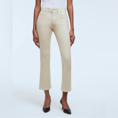 Madewell NWT Kick Out Crop Jeans: Coated Edition Size 28 in Summer Dune