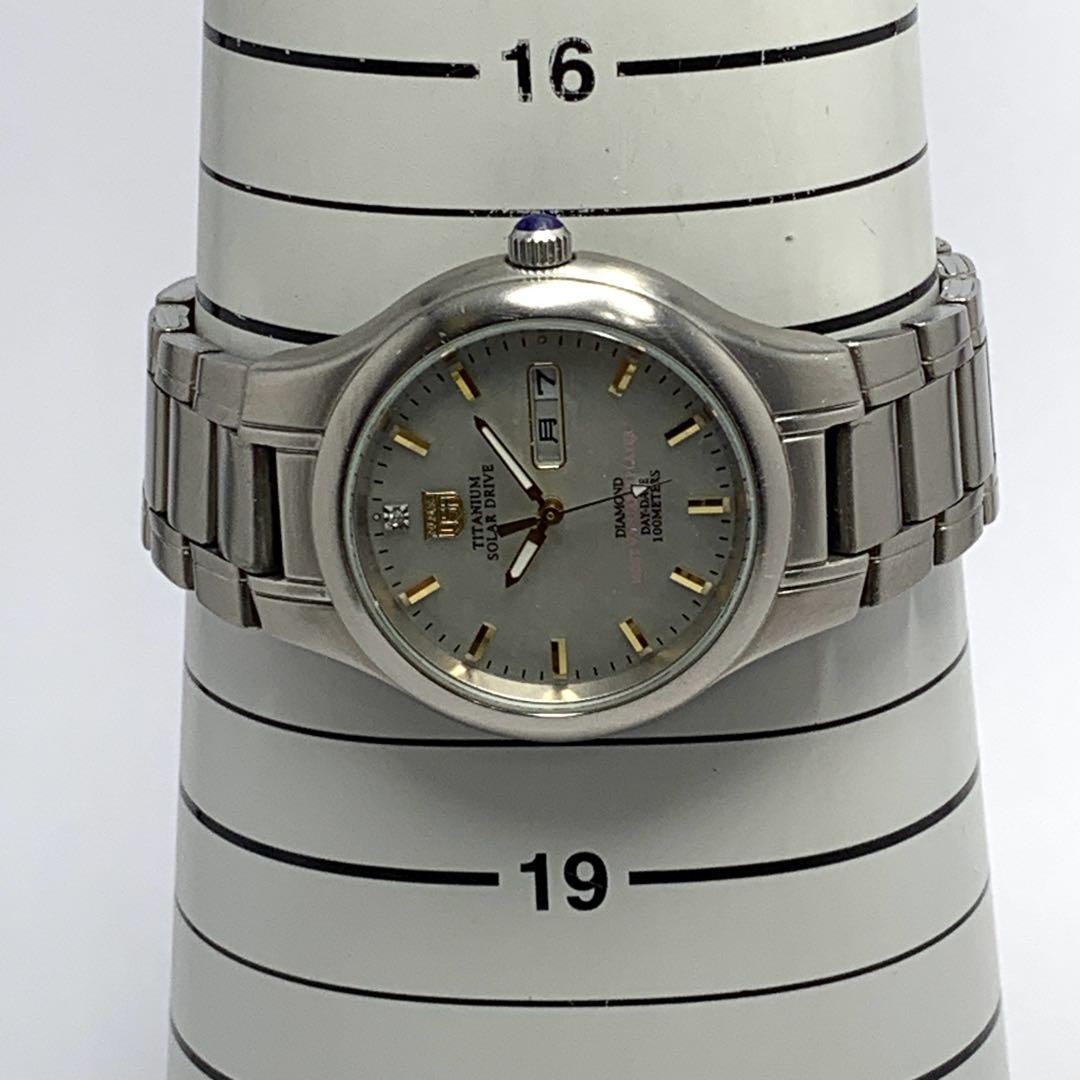 時計 ELGIN TITANIUM SOLAR DRIVE FK-1205-C ELGIN|エルジン ソーラー チタン TITANIUM|HARDOFFオフモール