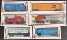 Lot of 6 Bachmann HO Scale Freight Cars Caboose Untested Santa Fe Engine Boxed