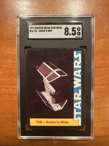 1977 Wonder Bread Star Wars #16 TIE - Vader's Ship — SGC 8.5