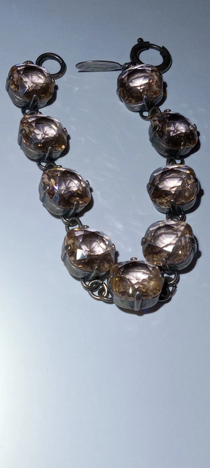 Pulsera Catherine Popesco La Vie Parisienne 9 Cristales Rosa Foto 4 de 4