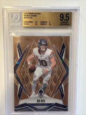 2025 Panini Phoenix Bronze Seismic #83 Bo Nix /15