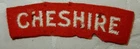 WW2 ERA THE CHESHIRE REGIMENT BRITISH MILITARY SHOULDER TITLE PATCH CLOTH BADGE