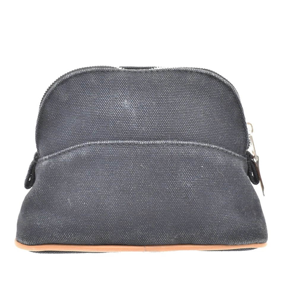 Mini bolso HERMES Logo Bolide 16 100 % algodón cuero negro Francia 09KB142 Foto 4 de 4