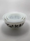 Vintage Pyrex Americana 3 Nesting Mixing Bowls MCM