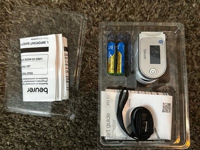 Beurer PO60 Bluetooth Digital fingertip Pulse Oximeter, Blood Oxygen Saturation