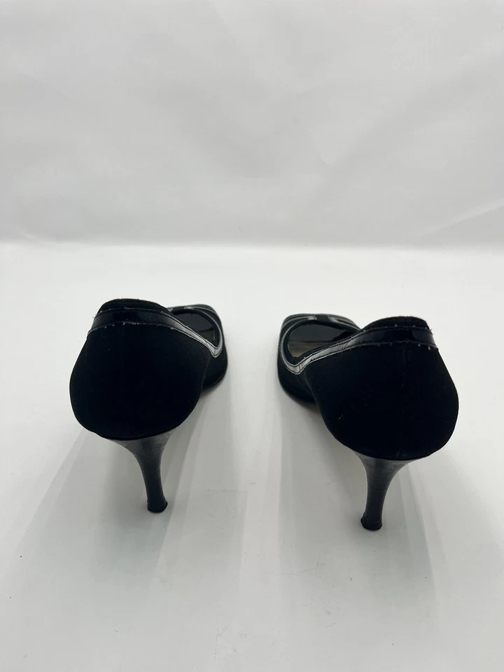 Ellen Tracy Randy 女式鞋 9M 码黑色高跟鞋露趾高跟鞋 — 第 3/4 张图片