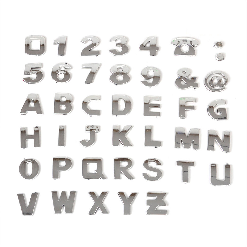 Throttle Response Booster 40 Pcs Silver 3D Car Logo Emblem Stickers ...