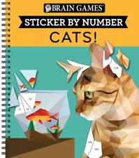 Brain Games - Sticker by Number: Cats! (28 Images to Sticker) - Publications Int