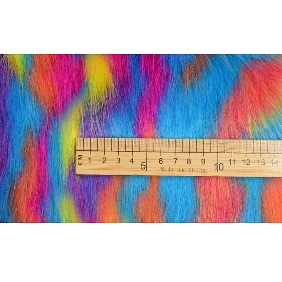 Faux Fur Fabric Jacquard Plush Patchwork Clothing Toy Handmade Bag Sewing DIY  - Image 4 of 4