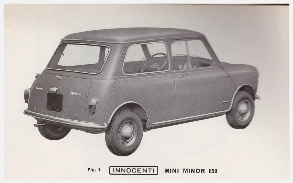 INNOCENTI Mini Minor 850 1967- USO E MANUTENZIONE! - Driver’s Handbook - Immagine 2 di 4