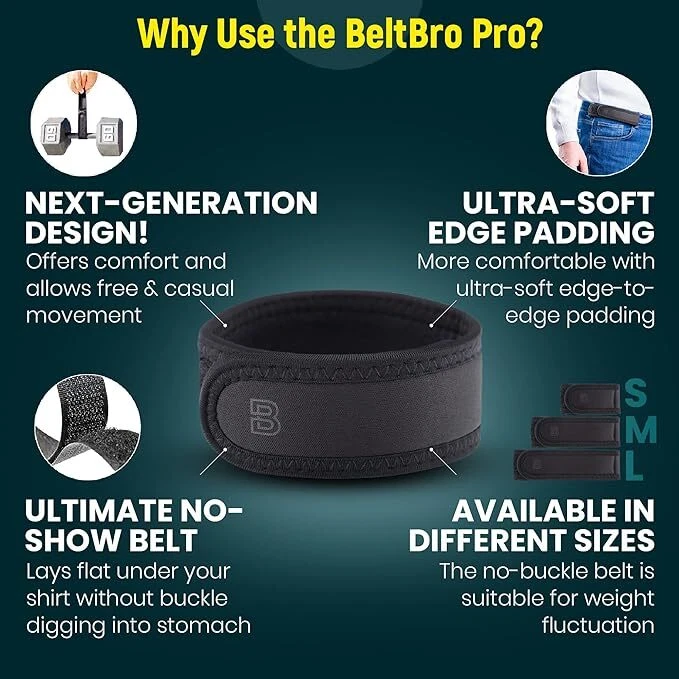 BeltBro Pro мультипак для мужчин — эластичный ремень BeltPro без пряжек *ОФИЦИАЛЬНЫЙ* - Изображение 2 из 4