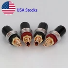 4Pcs Pure Copper Plated Binding Post Banana Female Speaker Amplifier Terminals