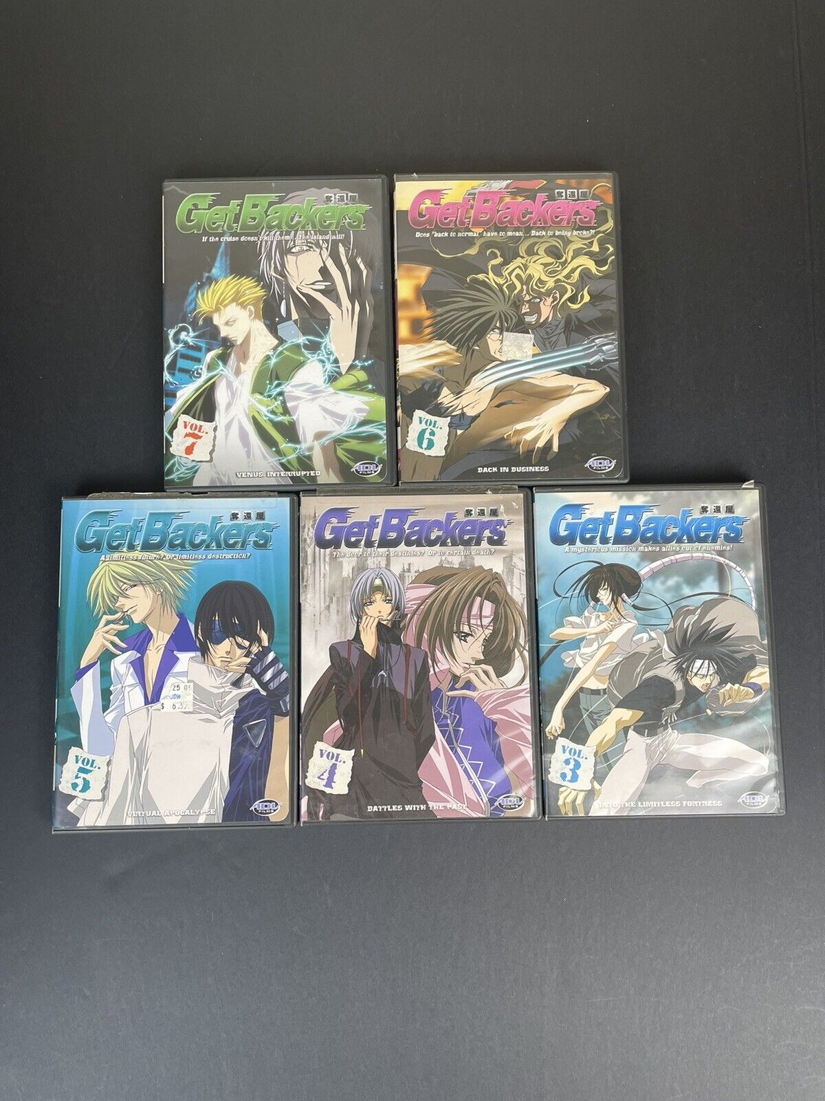 Get Backers 3-DVD Lot Anime Series Volumes 4 5 6 Eps 26-30 ADV Films  GetBackers