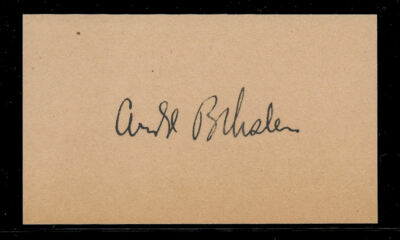 Stan Rothstein Signature Arnold Rothstein Autograph Facsimile On Original Period 1920s 3X5 Card ...