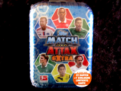 Match Attax EXTRA 2014/15 Mini Tin Box 14/15 Match Attax Extra OVP