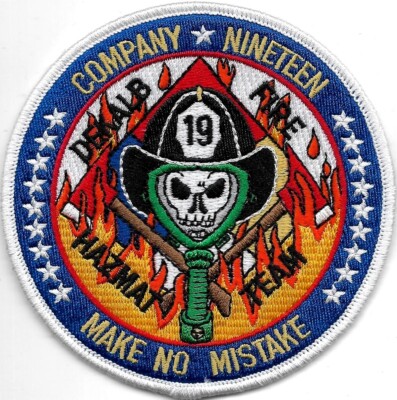 Fire Department HAZMAT Patch ILLINOIS Company 19  Feuerwehr Abzeichen USA Rescue