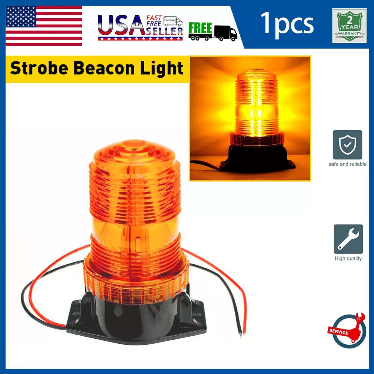 Rotating beacon light sale 12v
