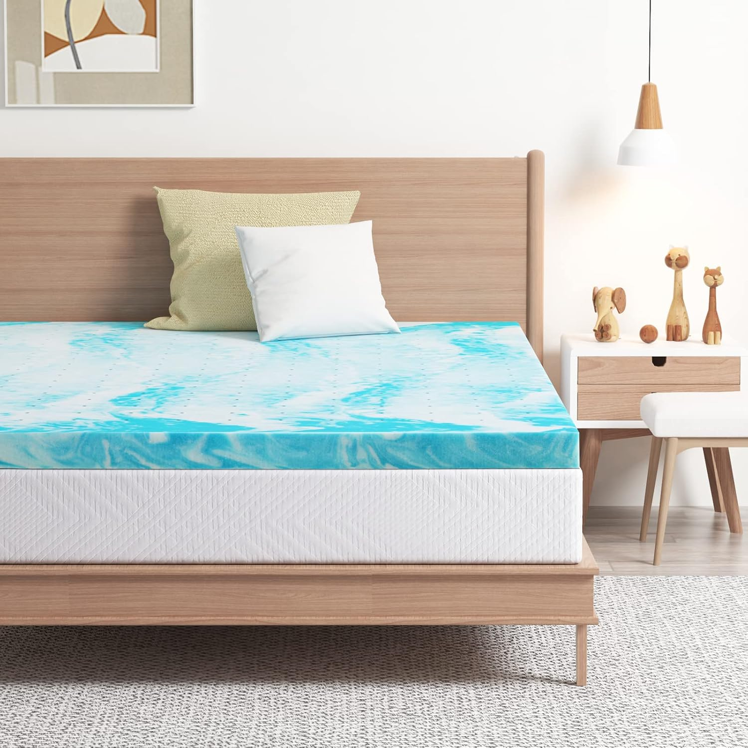 EGO Topper 2 Inch King Memory Foam Mattress Topper, Gel Foam Mattress Topper for