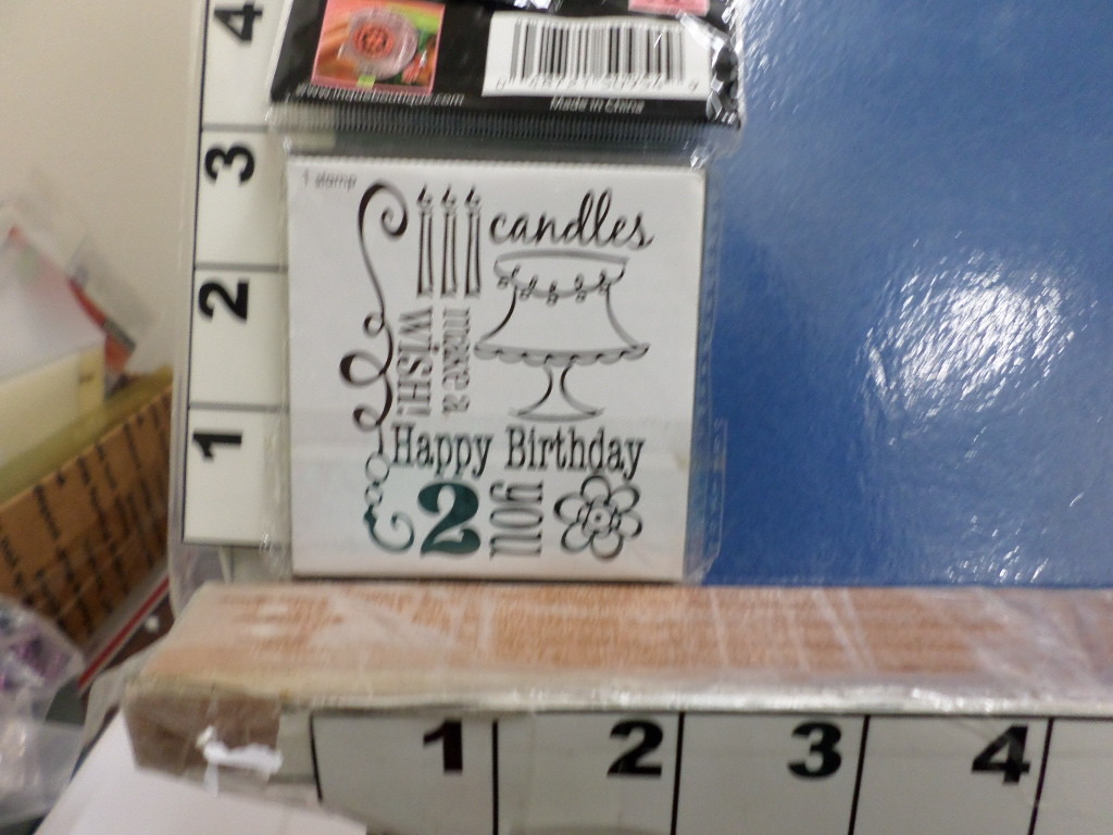 Custom Make a Wish Cake Birthday Rubber Stamp 8K Design Candles Stamp-image