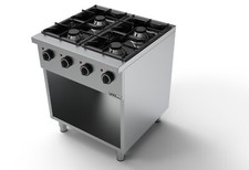 GASTRO Gasherd 4 Flammen mit offener Unterboden 4 x 6,5 kW GASTRONOMIE