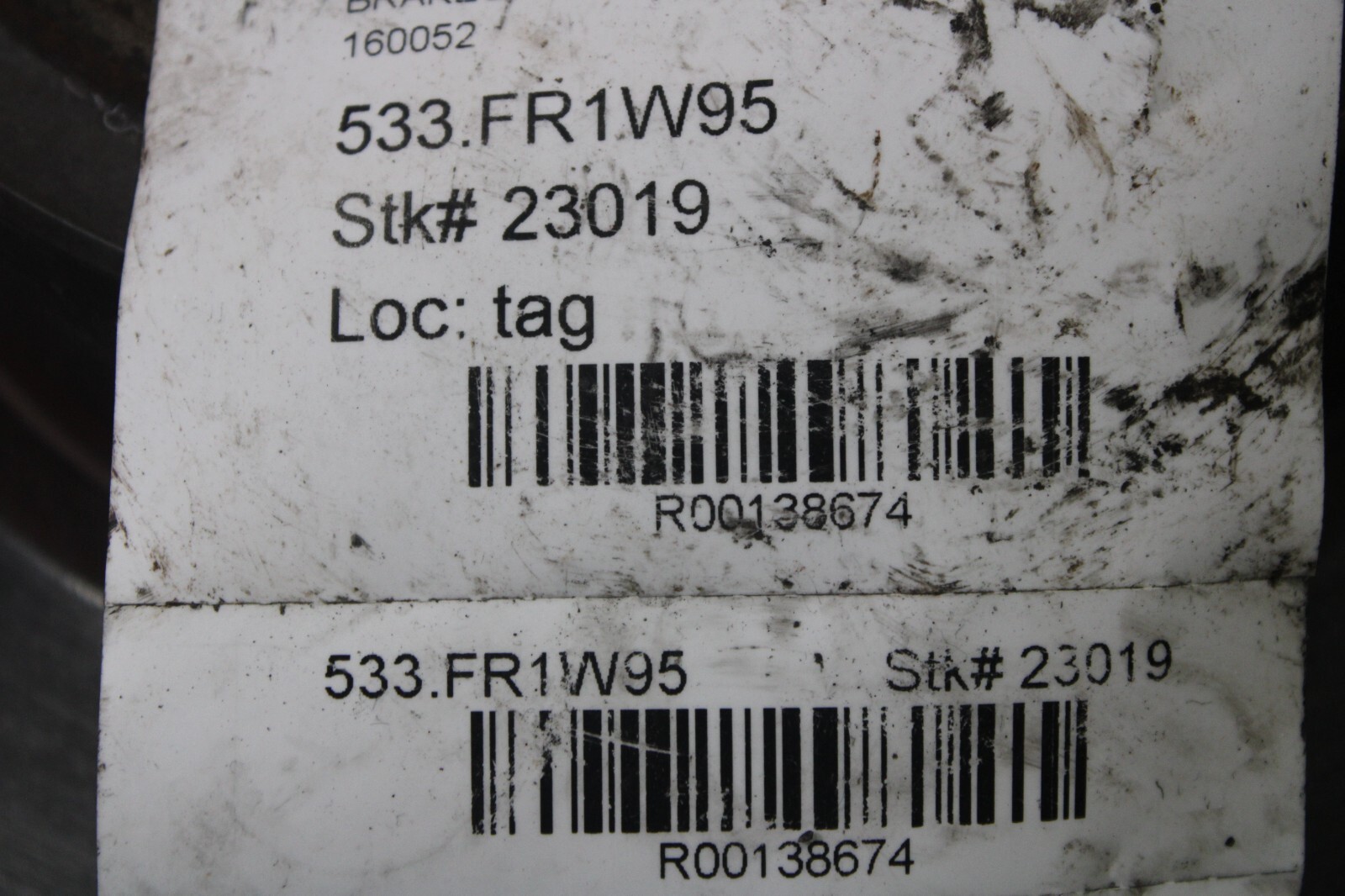 Ferrari F355, 348, Rear Brake Rotor, Disc, Used, P/N 160052