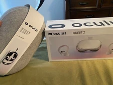 Meta Quest 2 128GB (OCQ128B) VR Headset + Extras (Case, LED Stand + 5000mAh bat)