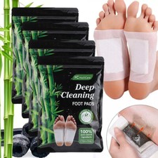 40Pcs Detox Foot Patches Herbal Bamboo Vinegar Pads Body Cleansing Sleep Aid, UK