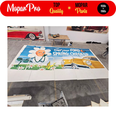 1949 1950 Ford Shoebox Billboard 20 Fuß X 10 Fuß Höhe Original Schweres Papier