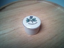 Edinburgh W. H. Goss  China Lidded Circular Pill Pot Thistle 3.5 cm