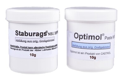 Staburags NBU 30 PTM & Optimol Paste bzw. Molub Alloy MP3 je 10g im Set