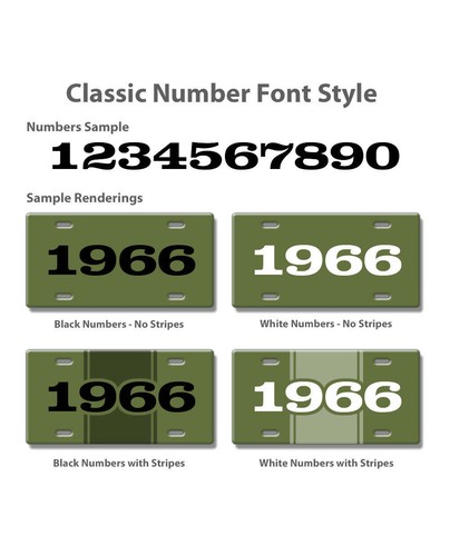 1967 Customizable License Plate - 15 colors - 4 font styles - Picture 4 of 67